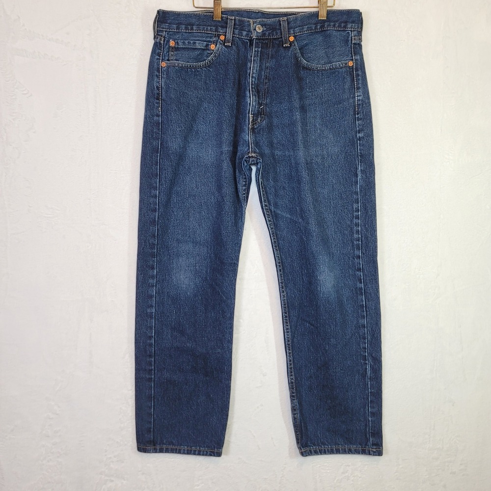 Levis 505 Casual Western Jeans Blue Denim Mens 36x29 Workwear Classic evis